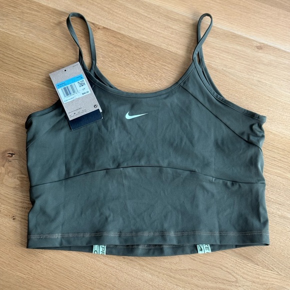Nike Pro Olive Green Sports Bra - Picture 2 of 5